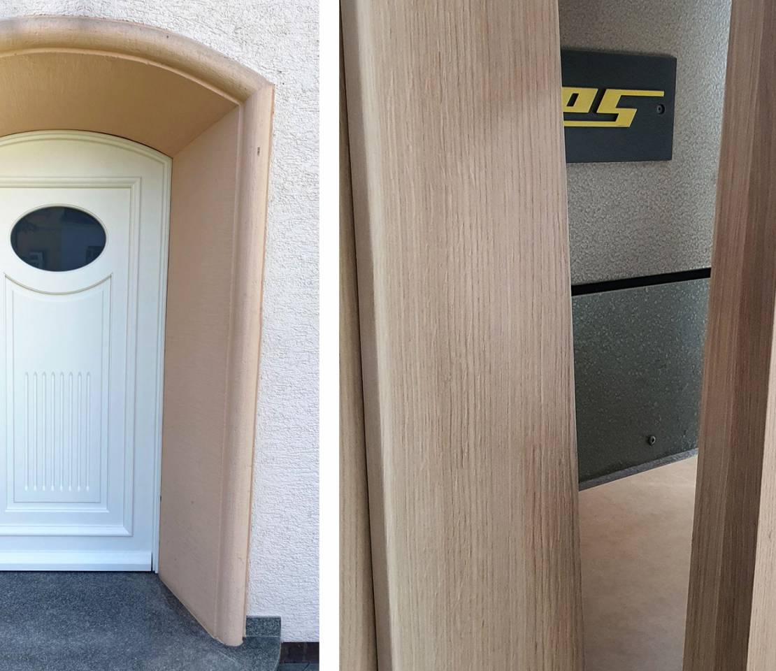 Massivholztuere im Stil des Hauses